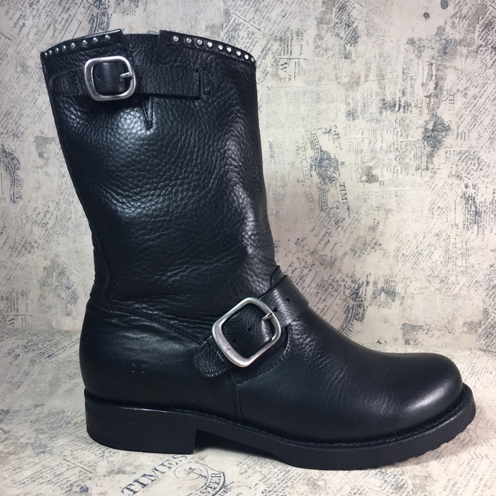 Veronica Stud Short (black) Pull-on Boots by Frye